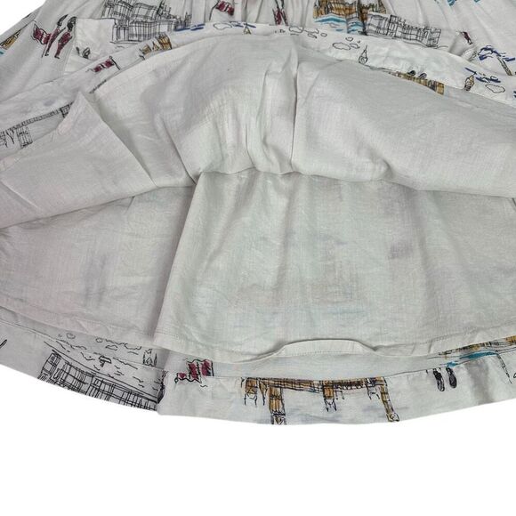Mini Boden London Print Full Skirt size 11-12 year Gray - Picture 6 of 9